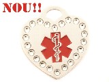 Medalion medical cu cristale Swarovski 29x30mm - 45 RON