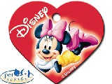 Medalion Inima Mare Minnie Mouse - Disney, Pet Scribe,Produs sub licenta Disney de Hillman Group USA , dimensiunea 39x33mm,se personalizeaza cu textul dorit de client ,inel gratuit , cod produs 7322-181  - 43 RON