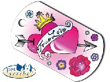 Medalion format militar din alama Pet Scribe, dimensiunea 29x51mm , True Love, cod 7337-884  - 41 RON