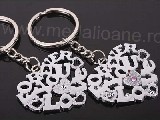 Set 2 brelocuri metalice i love you forever - 15 RON